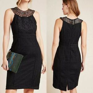 Anthropology  DYLAN LACE MINI COCKTAIL DRESS BLACK